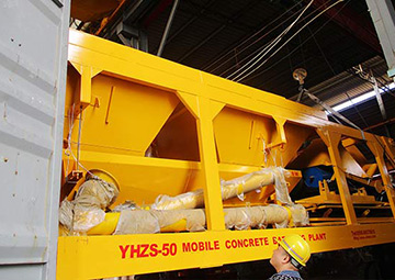Planta de procesamiento de concreto móvil de 50m3 / h exportar a filipinas